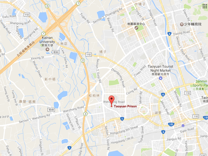 Link to Taoyuan prison's transportation google map