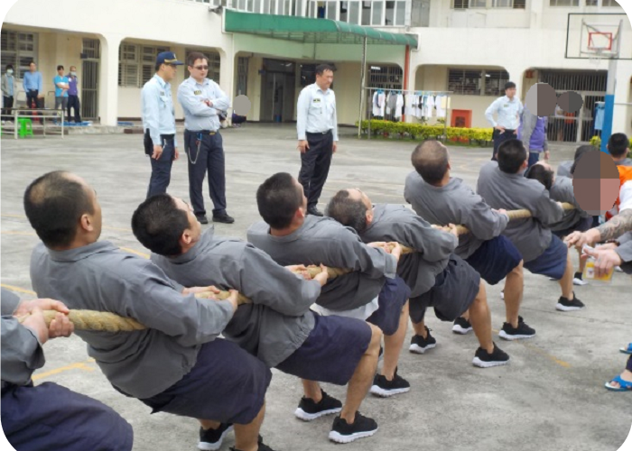 Inmates' recreational activity in April,2018.