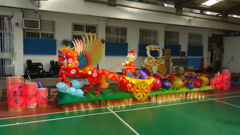 桃園監獄花燈-駿馬飛躍台北城-榮獲台北燈節優等獎